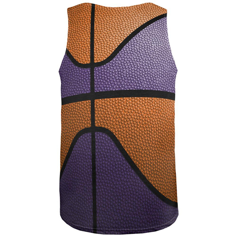 Championship Basketball Orange & Purple All Over Mens Tank Top Men's Tank Tops Old Glory