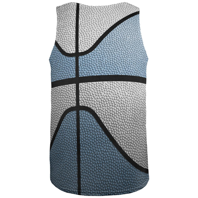 Championship Basketball Light Blue & White All Over Mens Tank Top Men's Tank Tops Old Glory