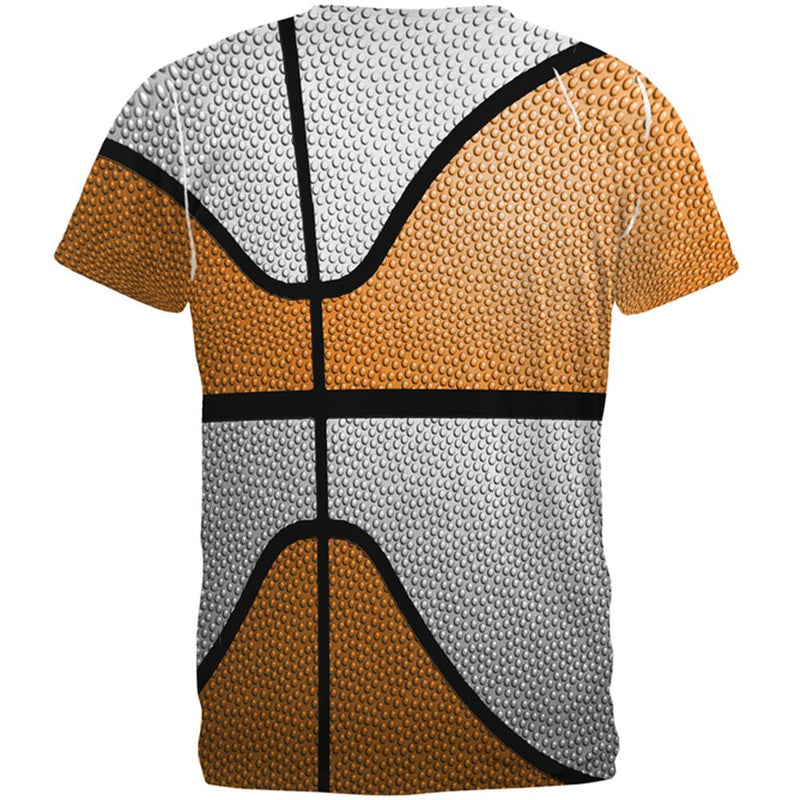 Championship Basketball Orange & White All Over Mens T Shirt Men's T-Shirts Old Glory