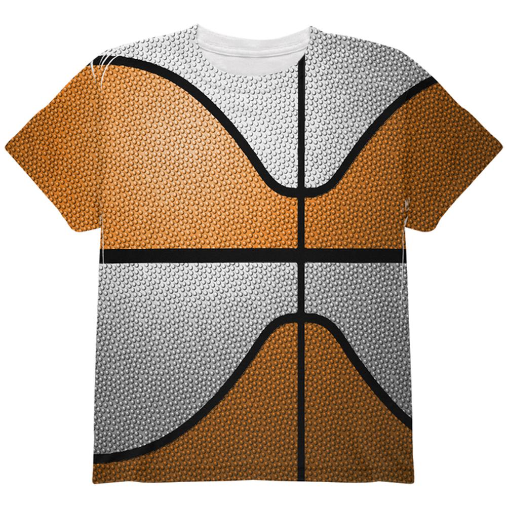 Championship Basketball Orange & White All Over Youth T Shirt Youth T-Shirts Old Glory LG Multi