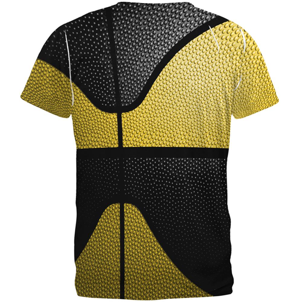 Championship Basketball Yellow & Black All Over Mens T Shirt Men's T-Shirts Old Glory