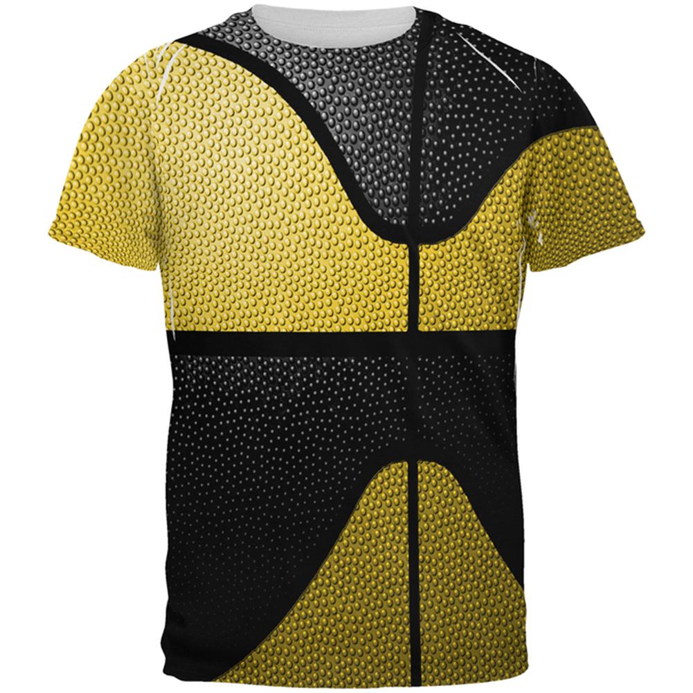 Championship Basketball Yellow & Black All Over Mens T Shirt Men's T-Shirts Old Glory 2XL Multi