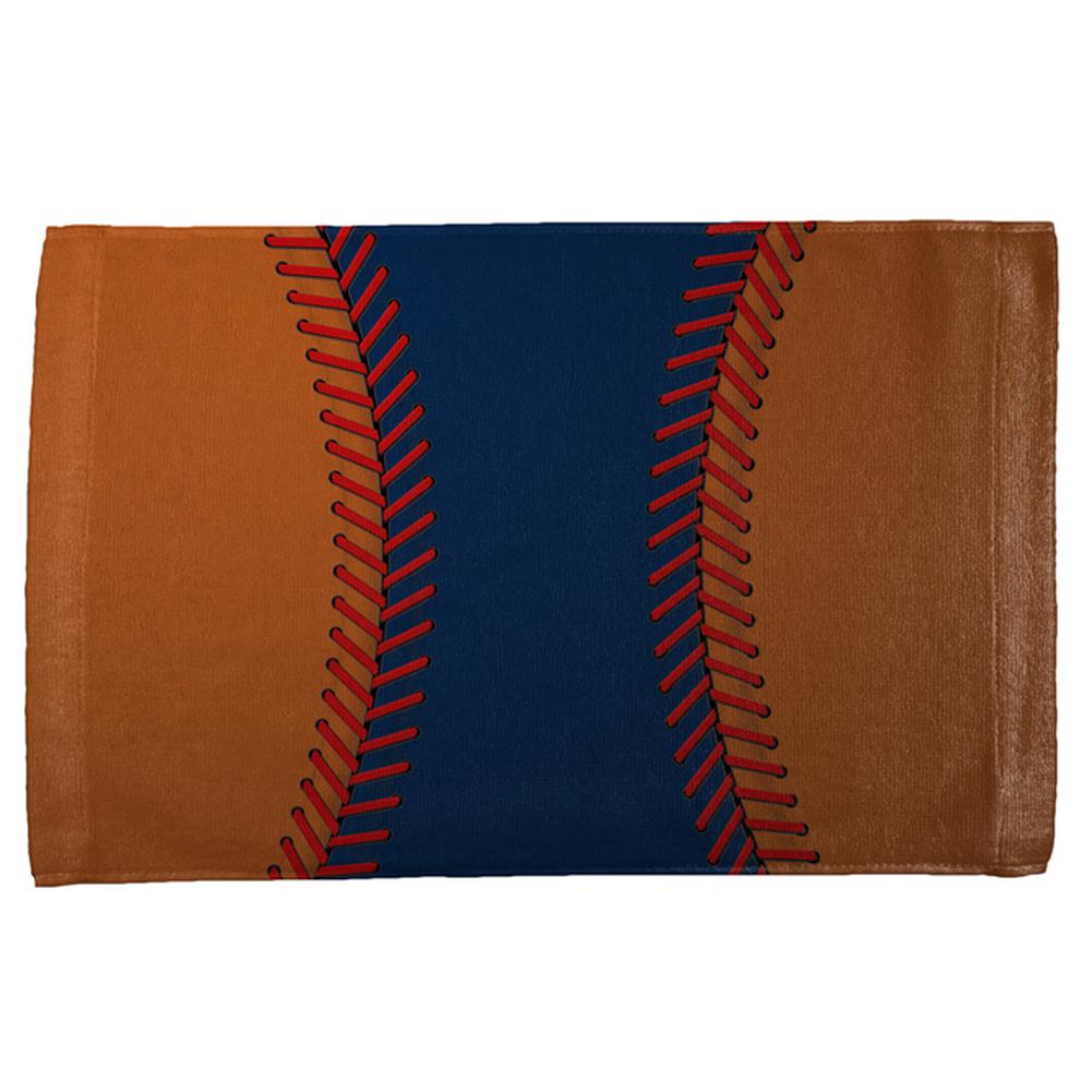 Baseball League Navy Blue and Orange All Over Sport Towel Hand Towel Old Glory OS Multi
