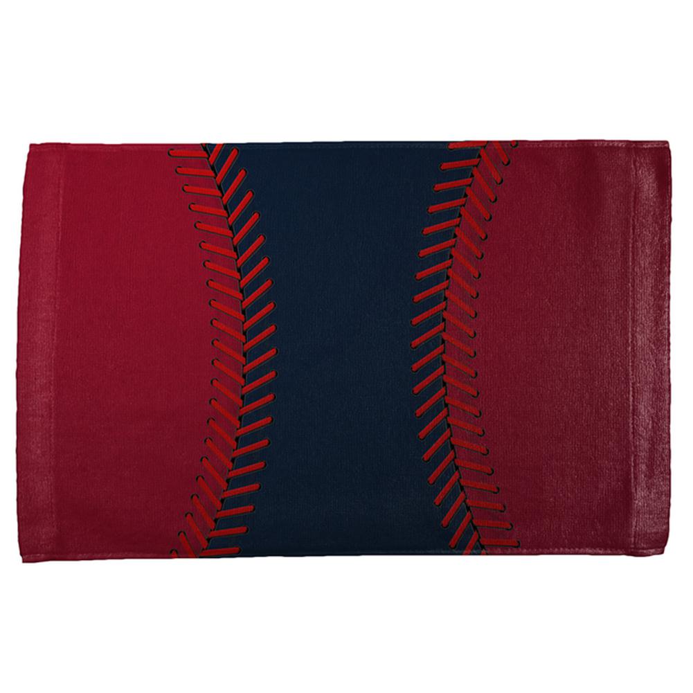 Baseball League Navy Blue and Scarlet All Over Sport Towel Hand Towel Old Glory OS Multi