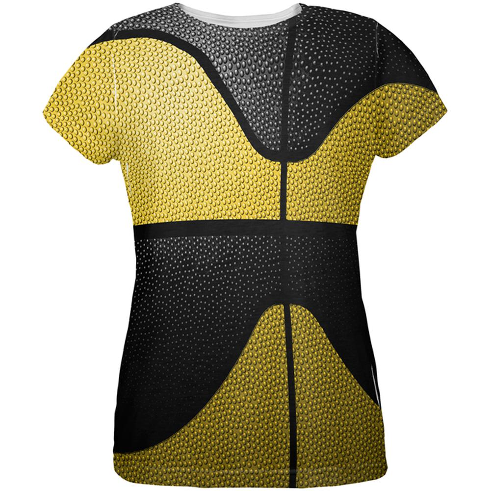 Championship Basketball Yellow & Black All Over Womens T Shirt Women's T-Shirts Old Glory 2XL Multi