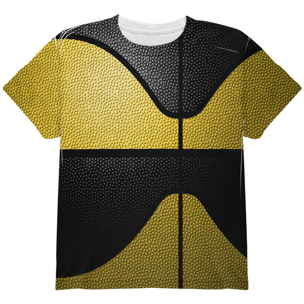 Championship Basketball Yellow & Black All Over Youth T Shirt Youth T-Shirts Old Glory LG Multi