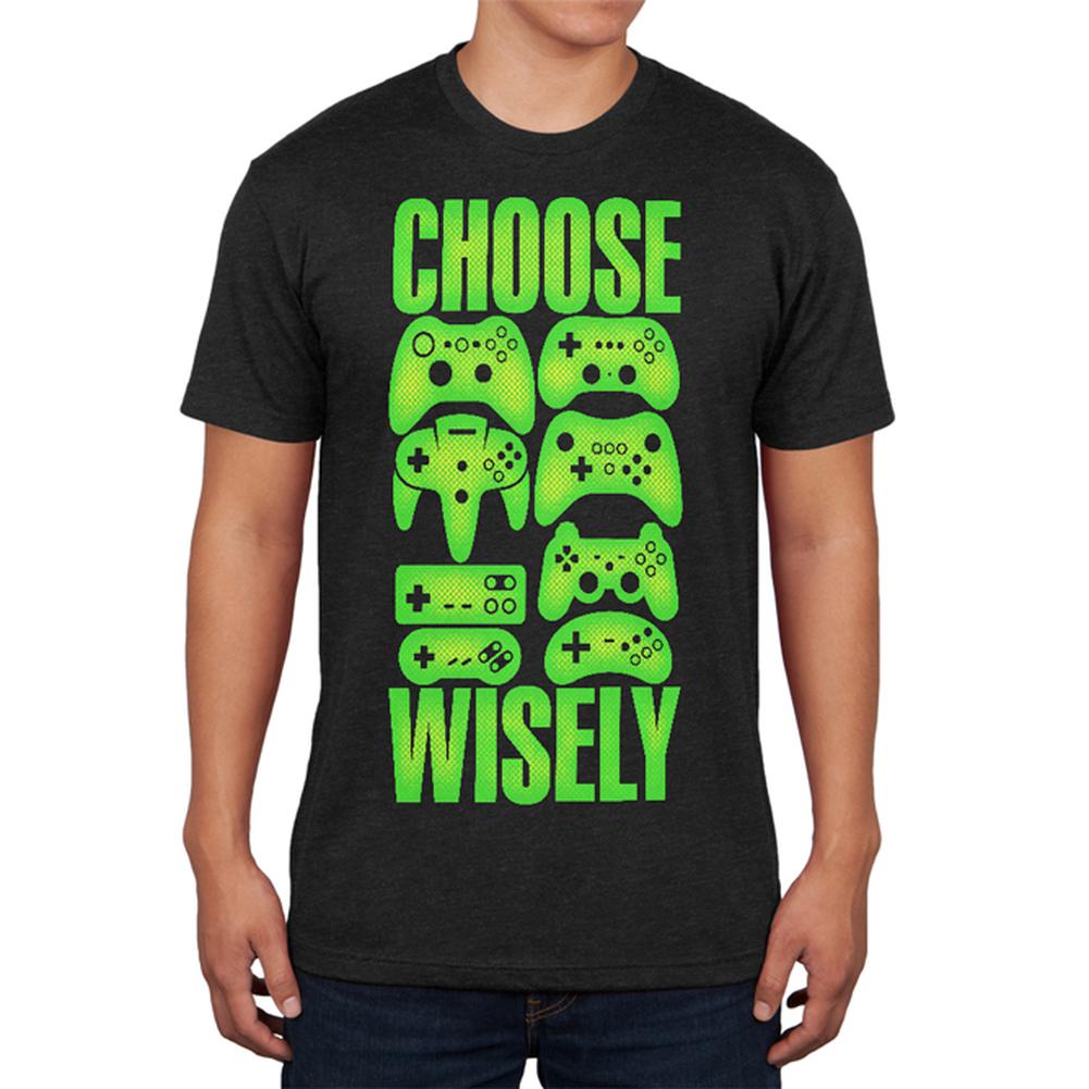 Choose Your Weapon Wisely Video Games Mens Soft T Shirt Men's T-Shirts Old Glory 2XL Vintage Black