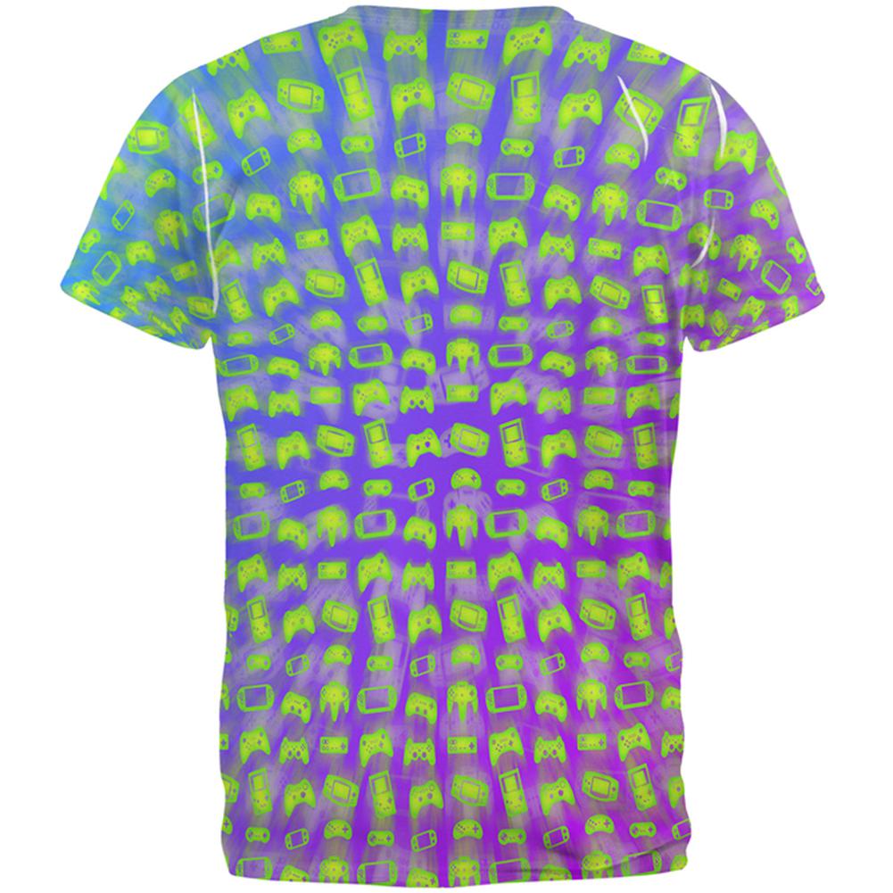 Choose your Weapon Wisely Pattern Video Games All Over Mens T Shirt Men's T-Shirts Old Glory