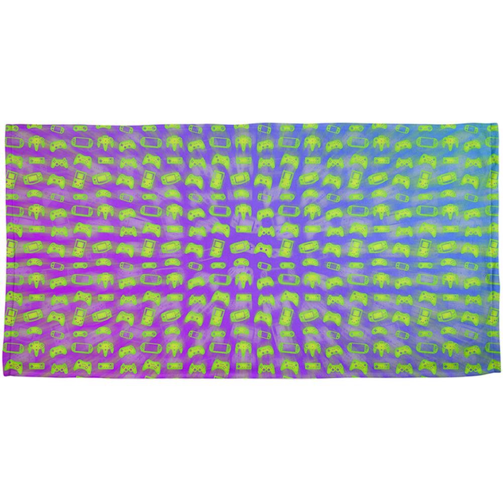 Choose your Weapon Wisely Pattern Video Games All Over Beach Towel Beach Towels Old Glory OS Multi