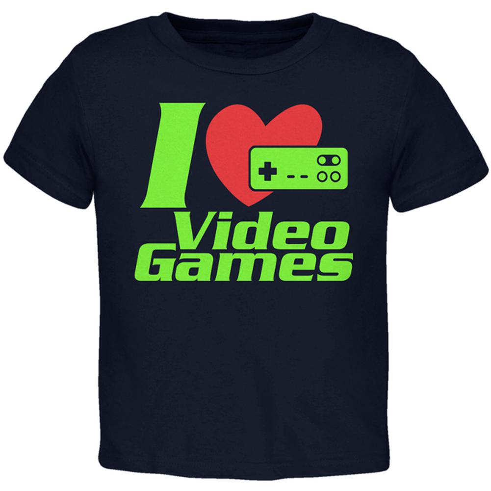 I Heart Video Games Gen 1 Toddler T Shirt Toddler T-Shirts Old Glory 2T Navy