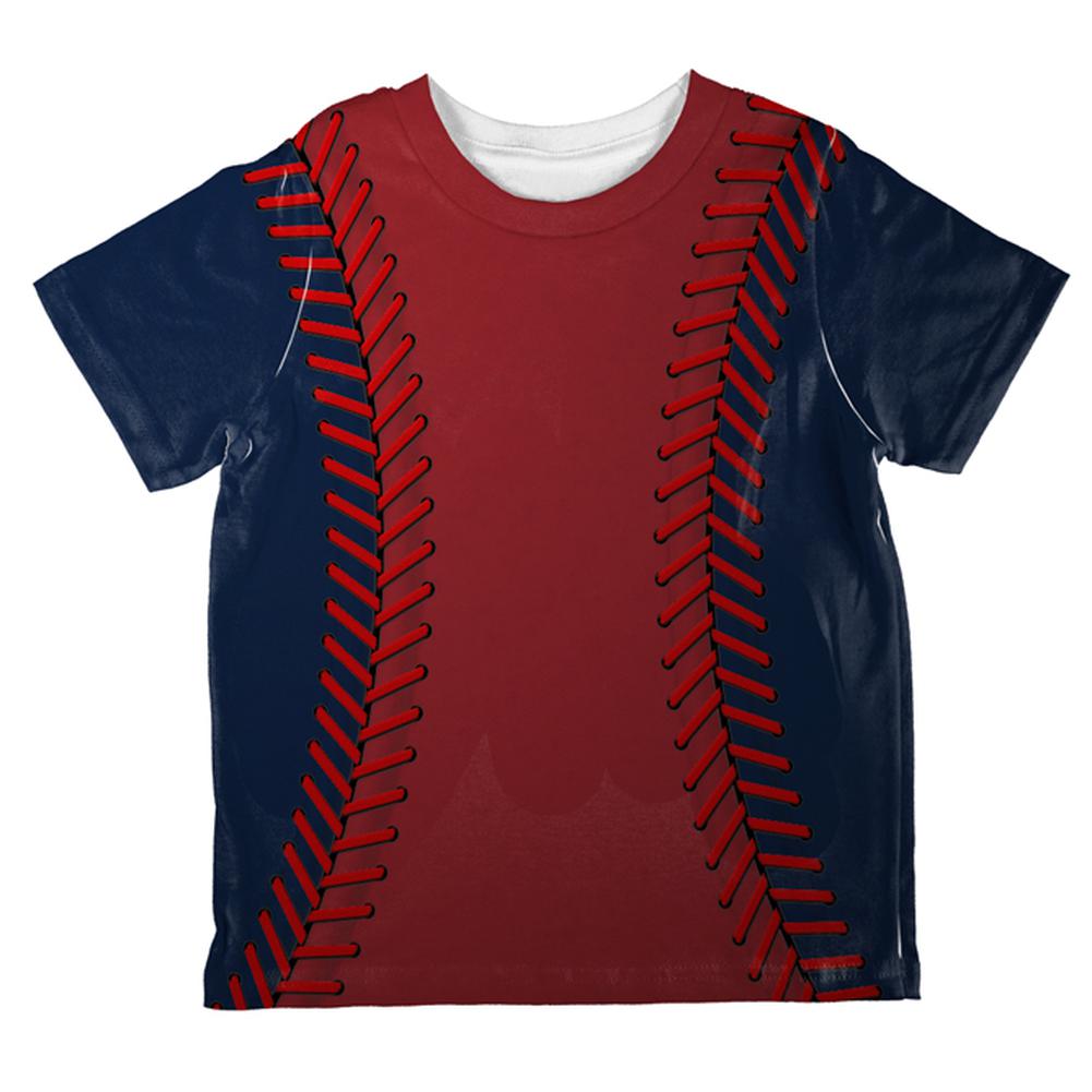 Baseball League Red and Navy Blue All Over Toddler T Shirt Toddler T-Shirts Old Glory 2T Multi
