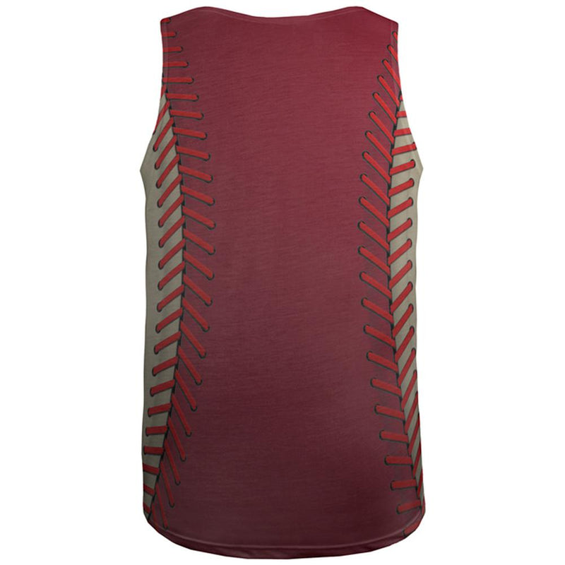 Baseball League Red and Sand All Over Mens Tank Top Men's Tank Tops Old Glory