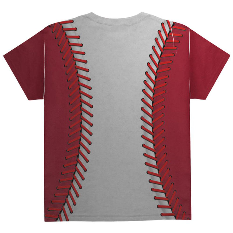 Baseball League White and Red All Over Youth T Shirt Youth T-Shirts Old Glory