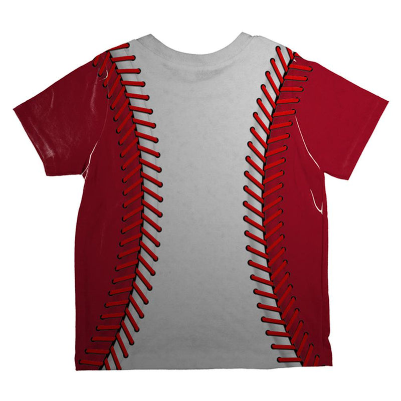 Baseball League White and Red All Over Toddler T Shirt Toddler T-Shirts Old Glory