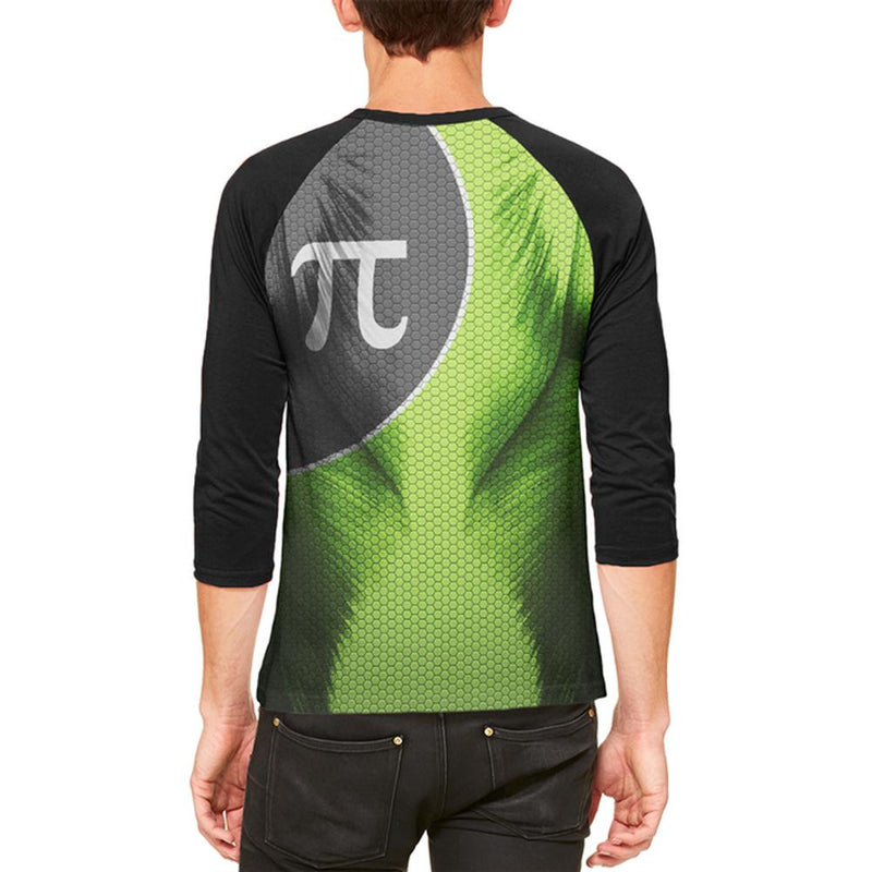 Captain Pi the Irrational Superhero Mens Raglan T Shirt Men's T-Shirts Old Glory
