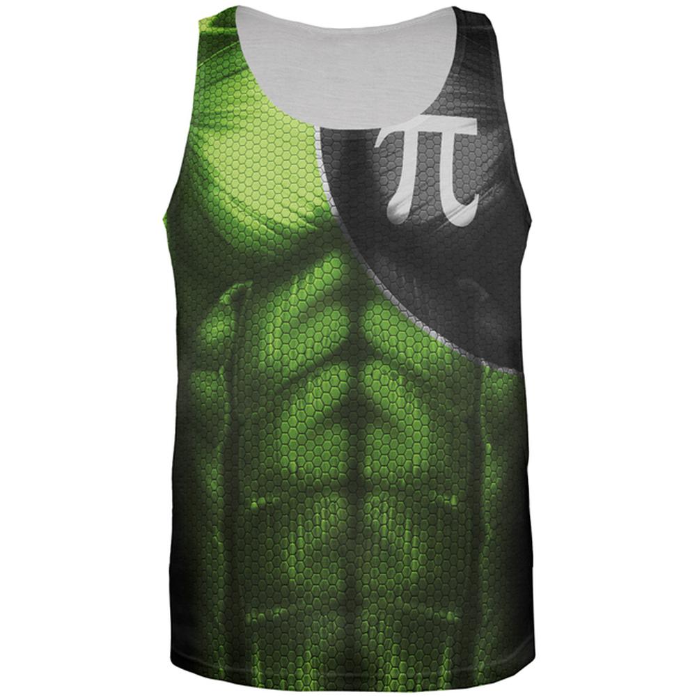 Captain Pi the Irrational Superhero All Over Mens Tank Top Men's Tank Tops Old Glory 2XL Multi