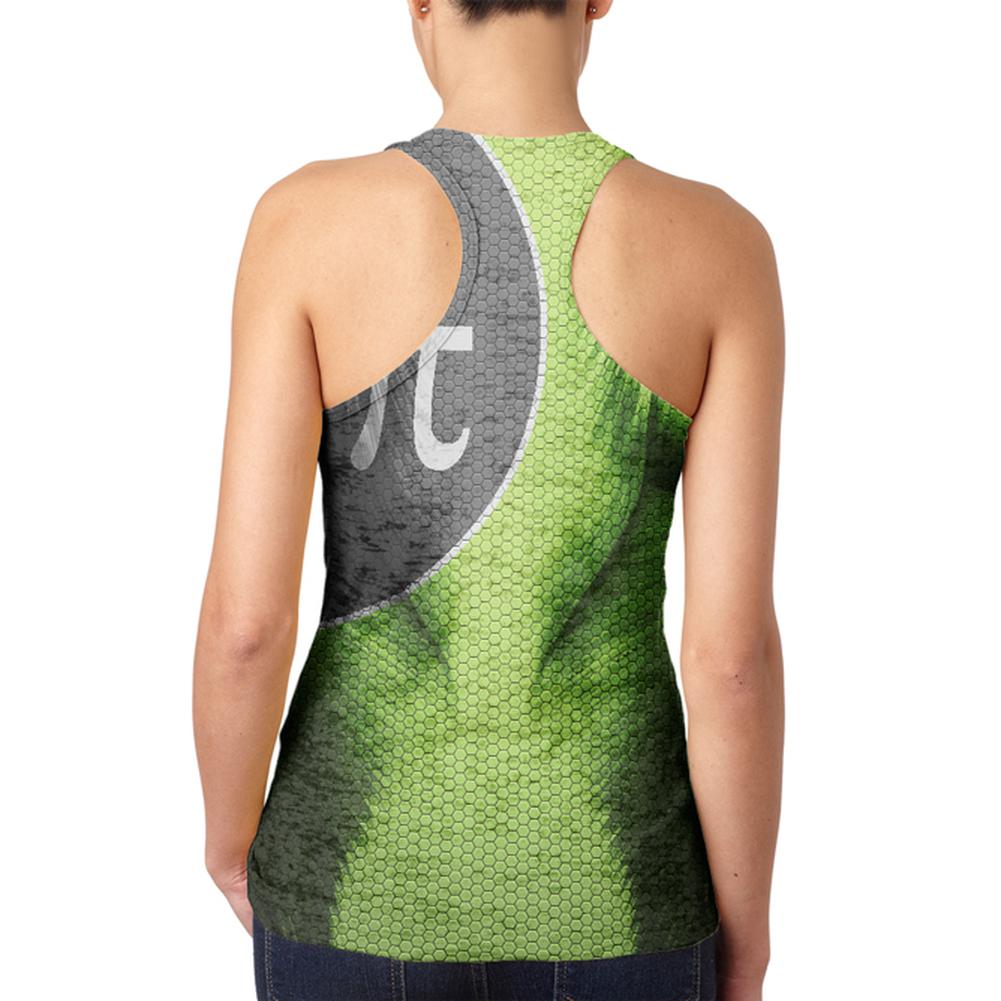 Captain Pi the Irrational Superhero Juniors Burnout Racerback Tank Top Juniors Tank Tops Old Glory