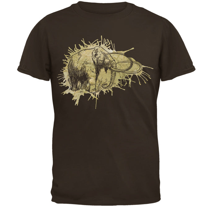 Prehistoric Beasts Wooly Mammoth Mens T Shirt Men's T-Shirts Old Glory 2XL Brown