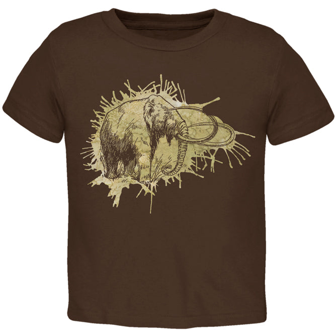 Prehistoric Beasts Wooly Mammoth Toddler T Shirt Toddler T-Shirts Old Glory 2T Brown