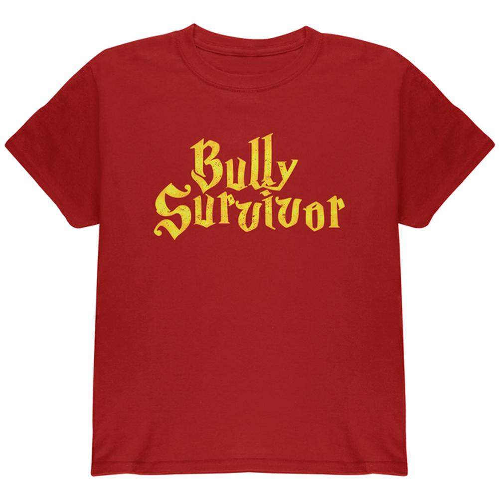 Bully Survivor Youth T Shirt Youth T-Shirts Old Glory LG Cardinal Red