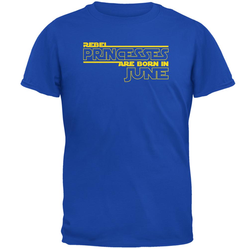 Rebel Princesses are Born in June Mens Soft T Shirt Men's T-Shirts Old Glory 2XL Royal