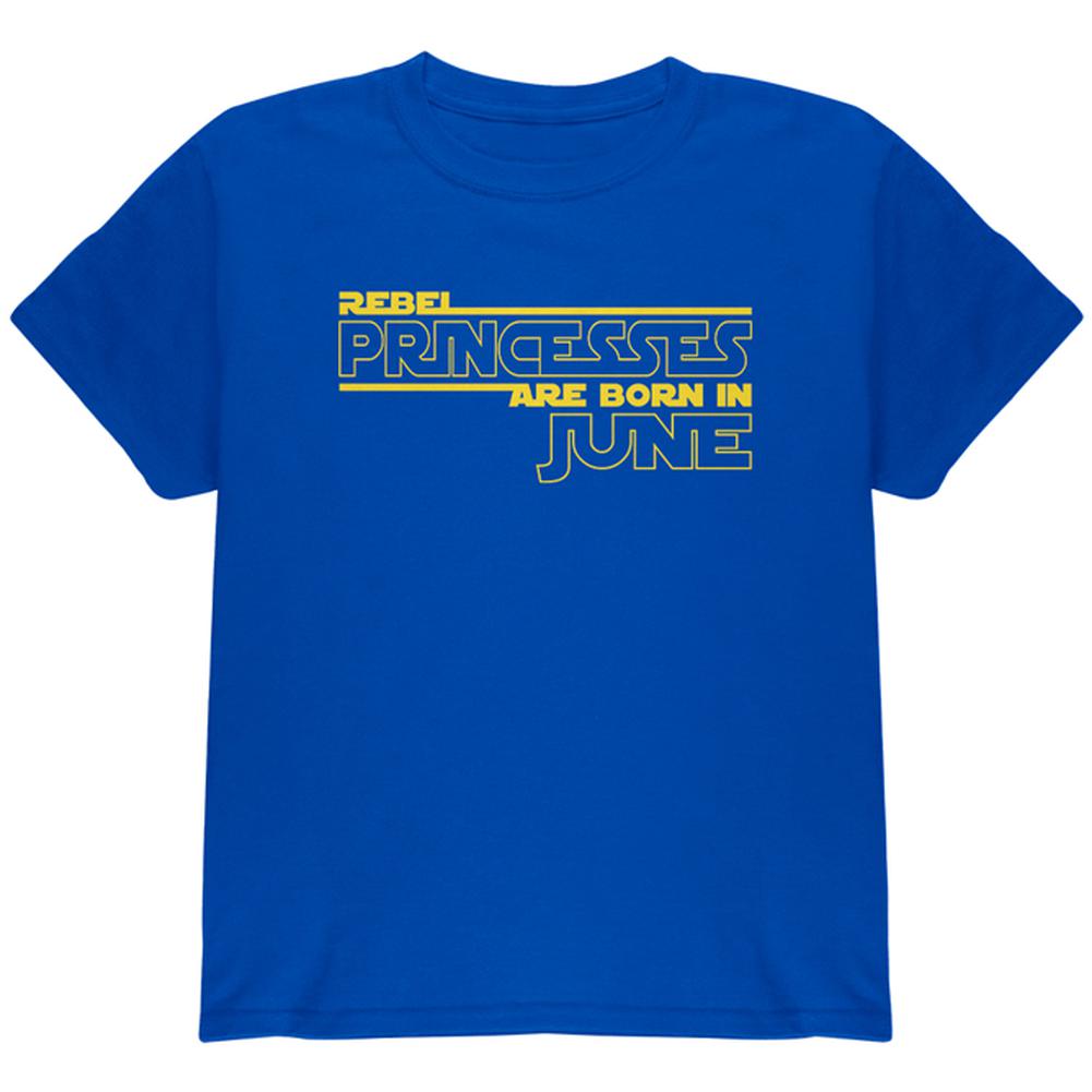 Rebel Princesses are Born in June Youth T Shirt Youth T-Shirts Old Glory LG Royal
