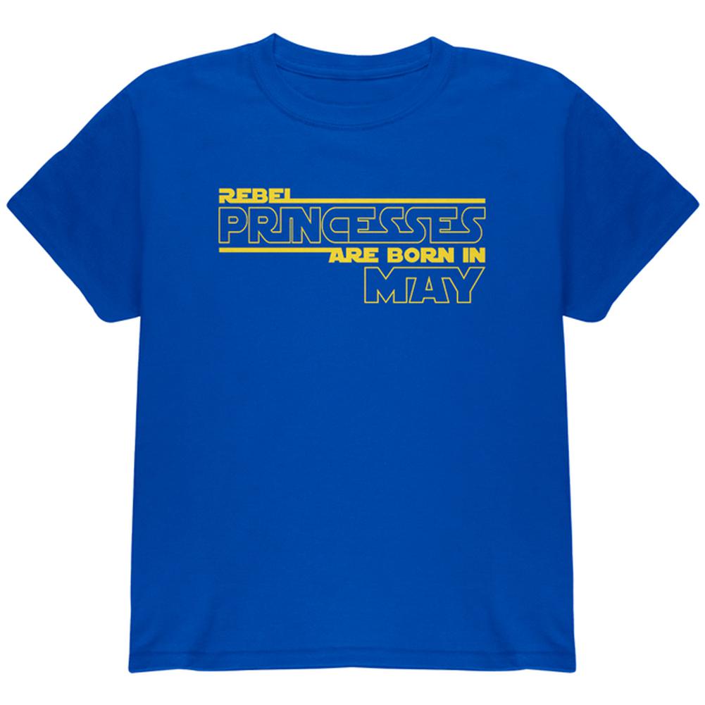 Rebel Princesses are Born in May Youth T Shirt Youth T-Shirts Old Glory LG Royal