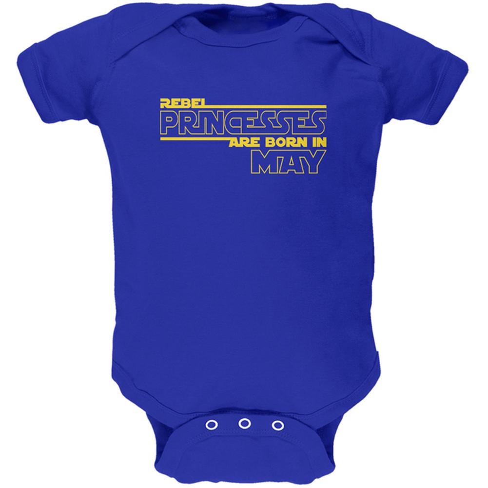 Rebel Princesses are Born in May Soft Baby One Piece Baby One Piece Old Glory 0-3M Royal