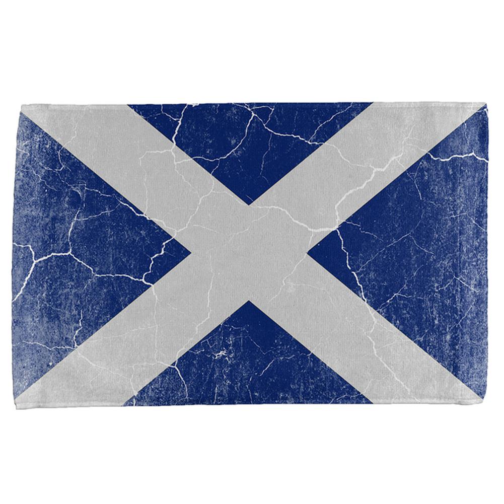 Scottish Flag Distressed Grunge Scotland All Over Hand Towel Hand Towel Old Glory OS Multi