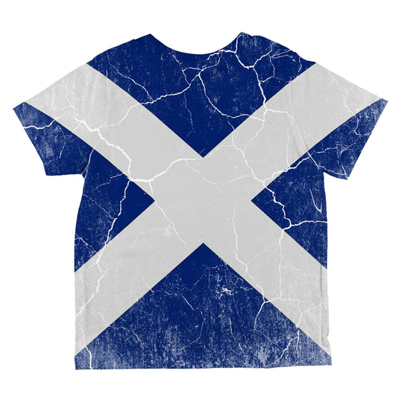 Scottish Flag Distressed Grunge Scotland All Over Toddler T Shirt Toddler T-Shirts Old Glory