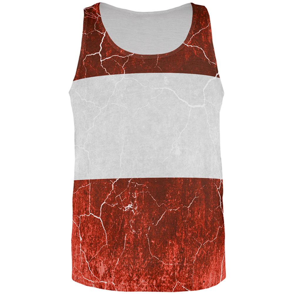 Austrian Flag Distressed Grunge All Over Mens Tank Top Men's Tank Tops Old Glory 2XL Multi