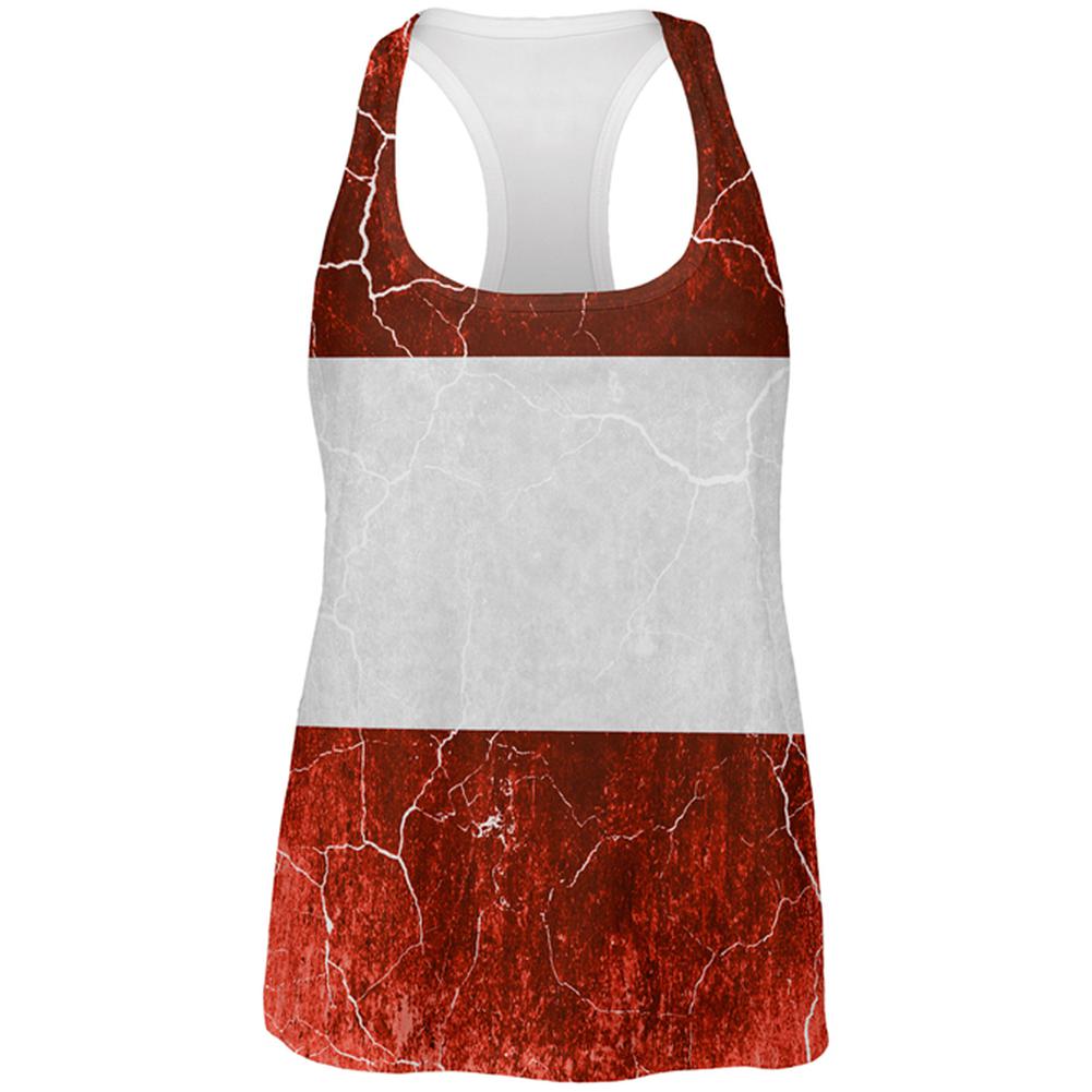 Austrian Flag Distressed Grunge All Over Womens Work Out Tank Top Women's Tank Tops Old Glory 2XL Multi