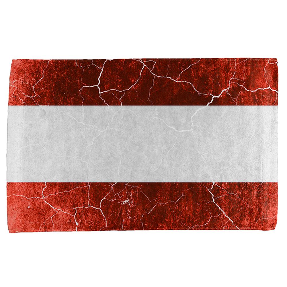 Austrian Flag Distressed Grunge All Over Hand Towel Hand Towel Old Glory OS Multi