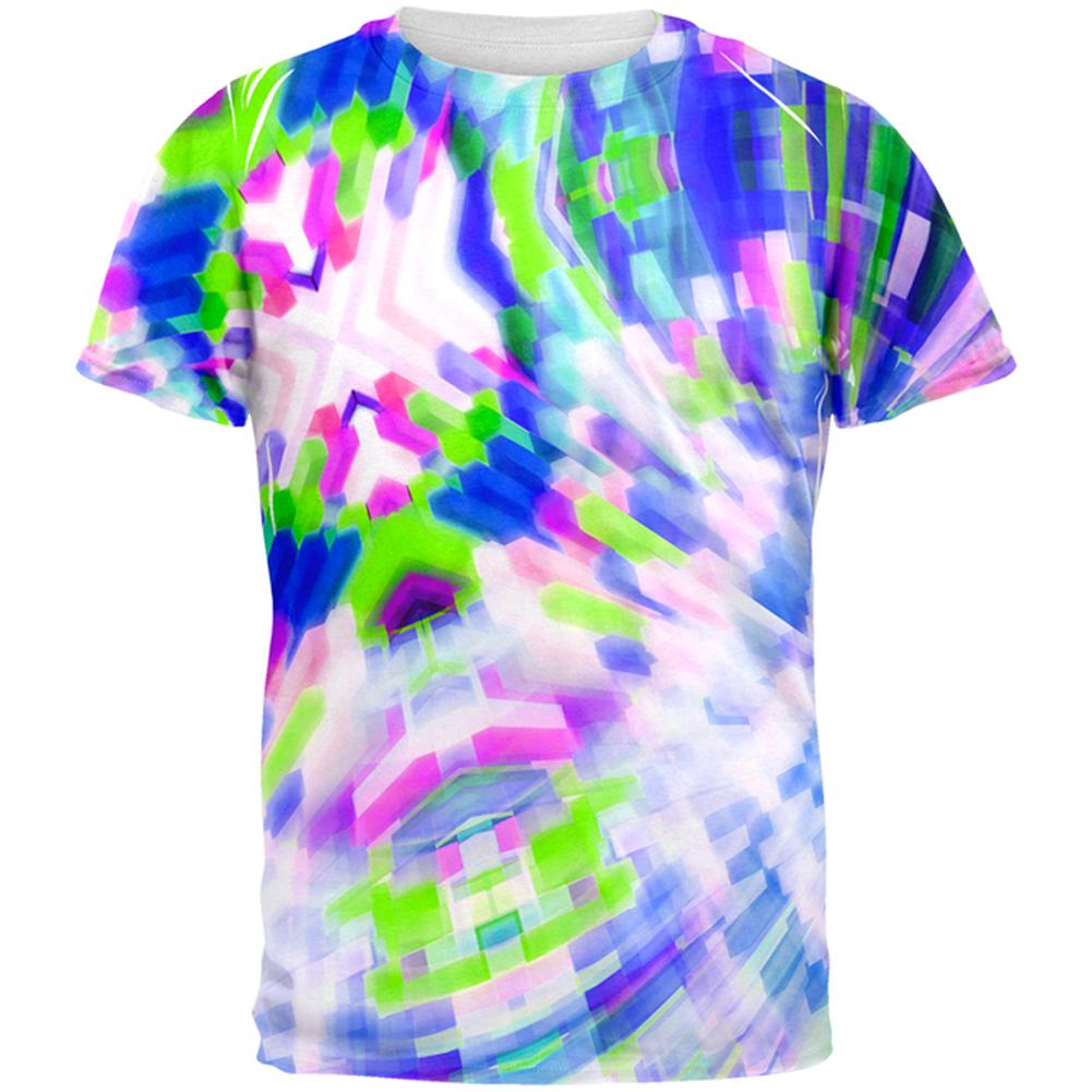 EDM DJ Retro Gamer Acid Trip All Over Mens T Shirt Men's T-Shirts Old Glory 2XL Multi