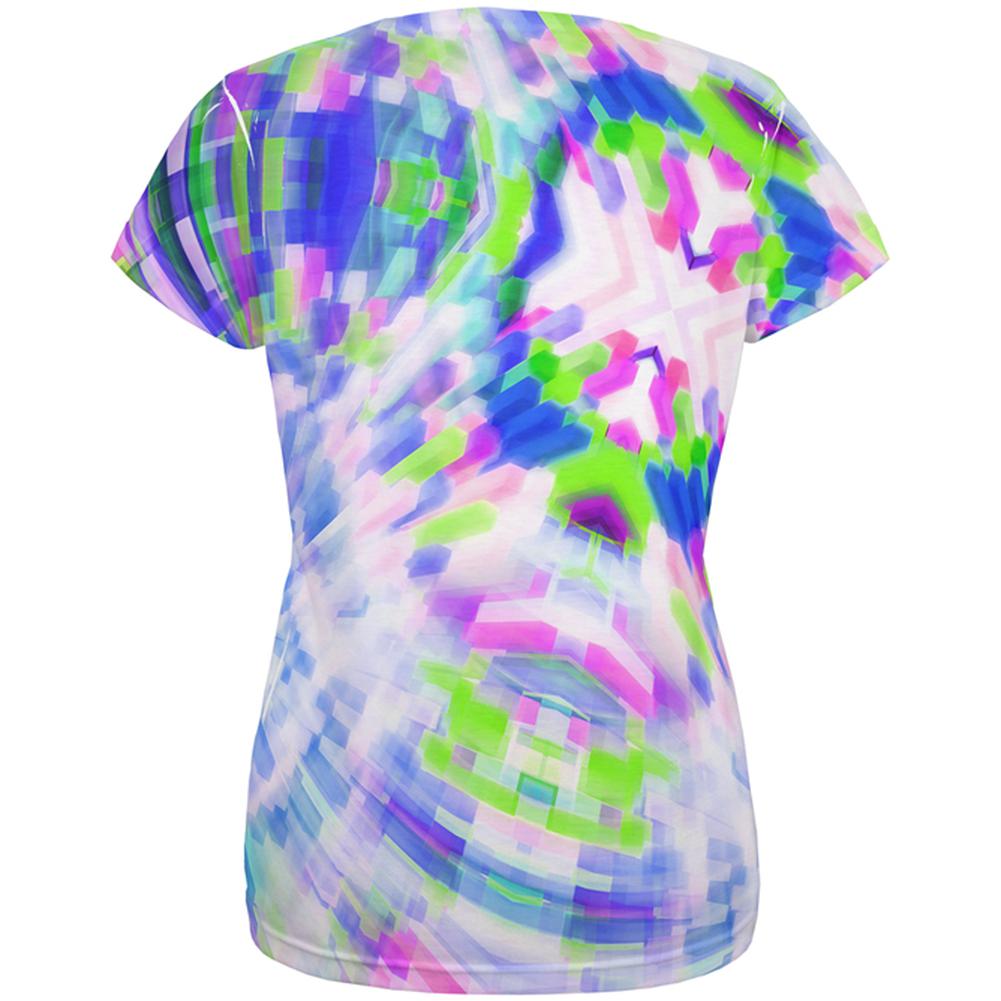 EDM DJ Retro Gamer Acid Trip All Over Womens T Shirt Women's T-Shirts Old Glory
