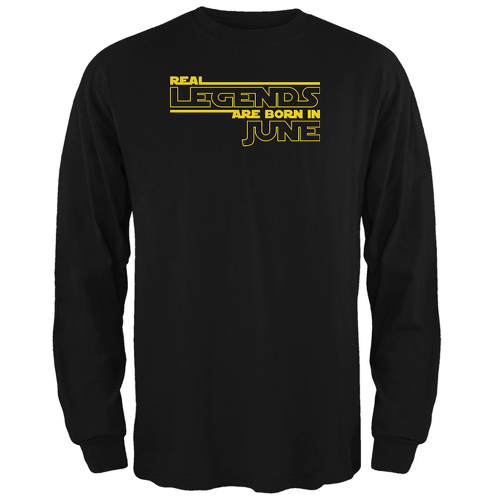 Real Legends are Born in June Mens Long Sleeve T Shirt Men's Long Sleeves Old Glory 2XL Black