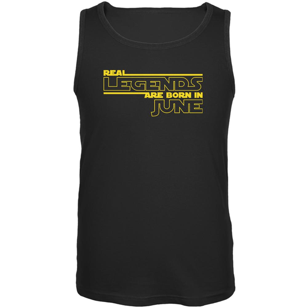 Real Legends are Born in June Mens Tank Top Men's Tank Tops Old Glory 2XL Black
