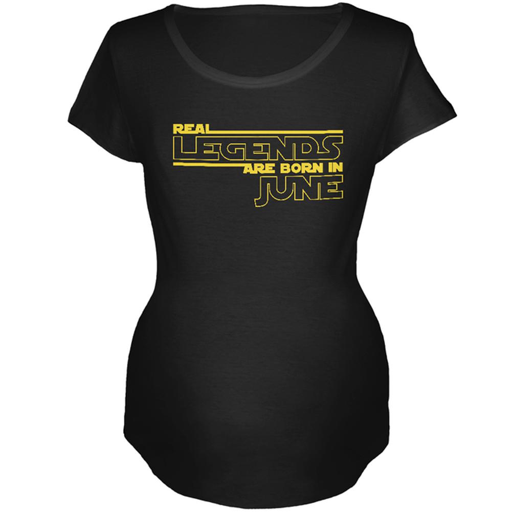Real Legends are Born in June Maternity Soft T Shirt Maternity T-Shirts Old Glory 2XL Black