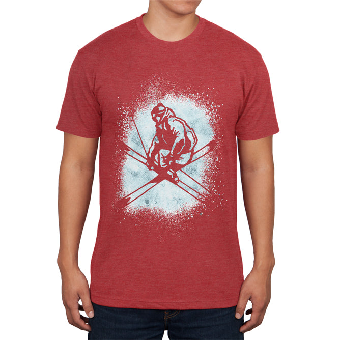 Winter Games Freestyle Ski Mens Soft T Shirt Men's T-Shirts Old Glory 2XL Vintage Red
