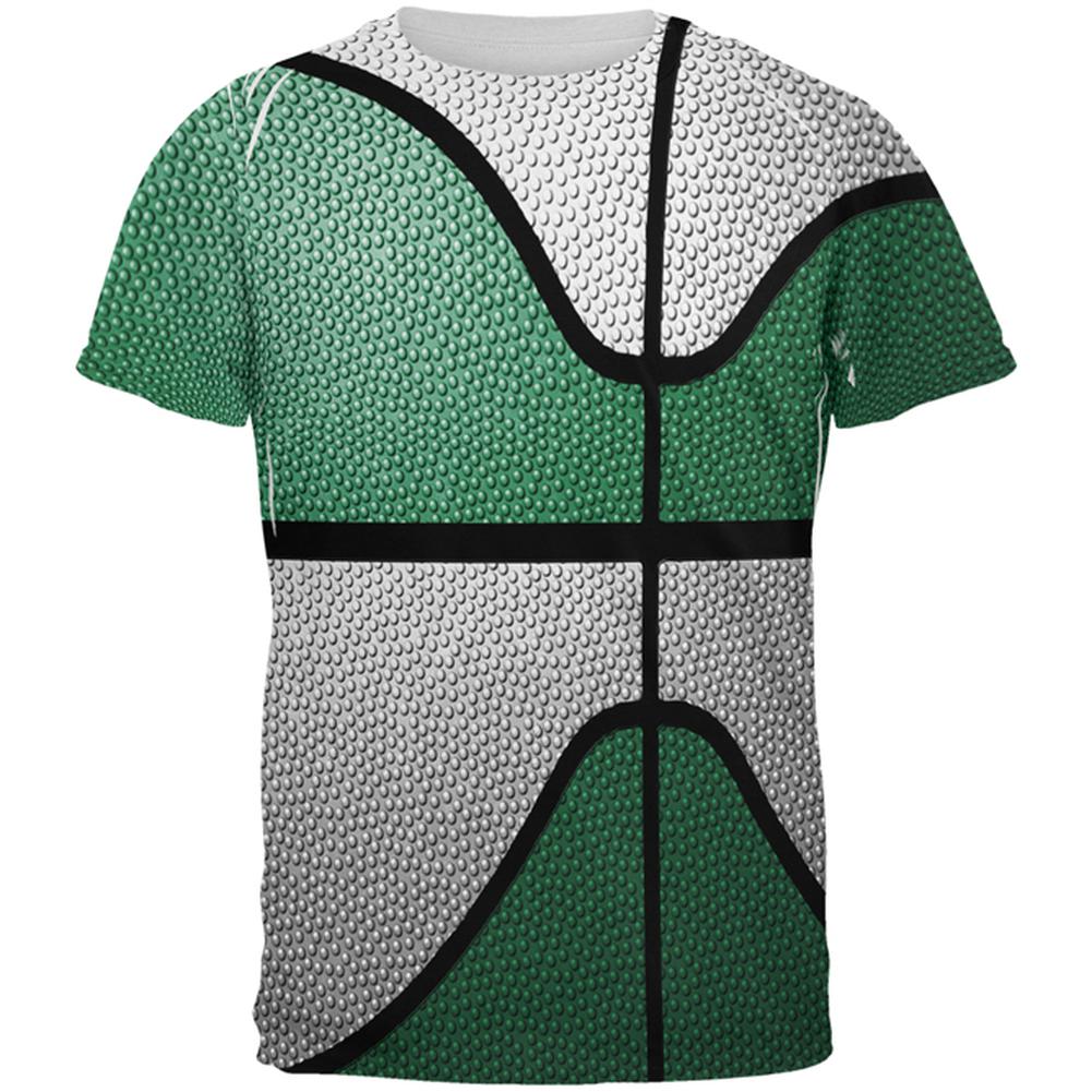 Championship Basketball Irish Green and White All Over Mens T Shirt Men's T-Shirts Old Glory 2XL Multi