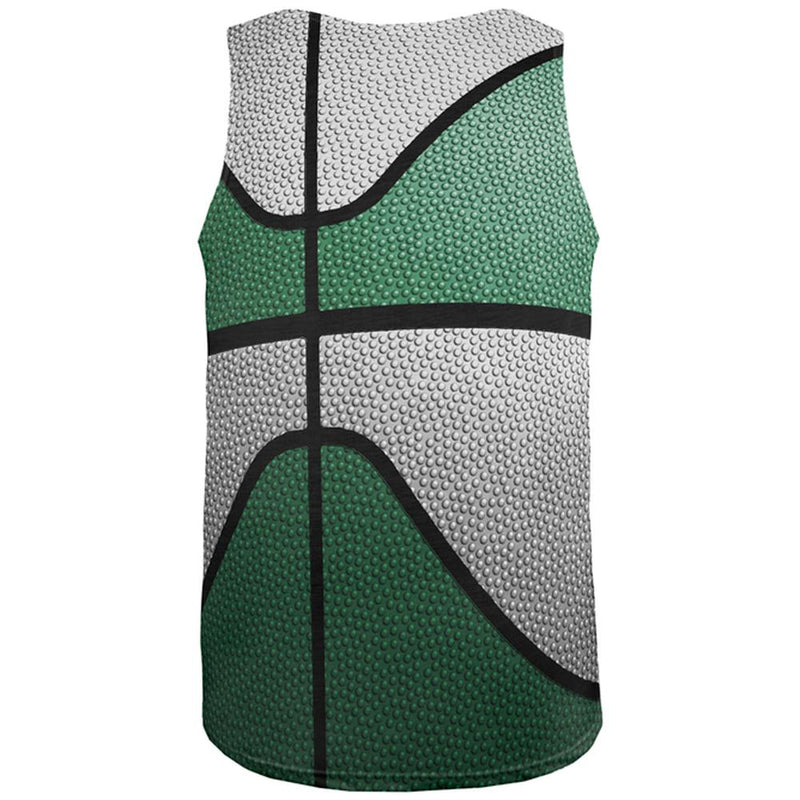 Championship Basketball Irish Green and White All Over Mens Tank Top Men's Tank Tops Old Glory