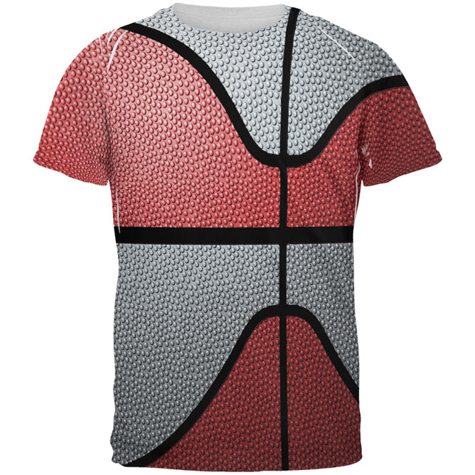 Championship Basketball Red and Silver All Over Mens T Shirt Men's T-Shirts global 2XL Multi