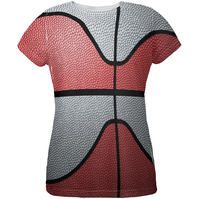 Championship Basketball Red and Silver All Over Womens T Shirt Women's T-Shirts global LG Multi