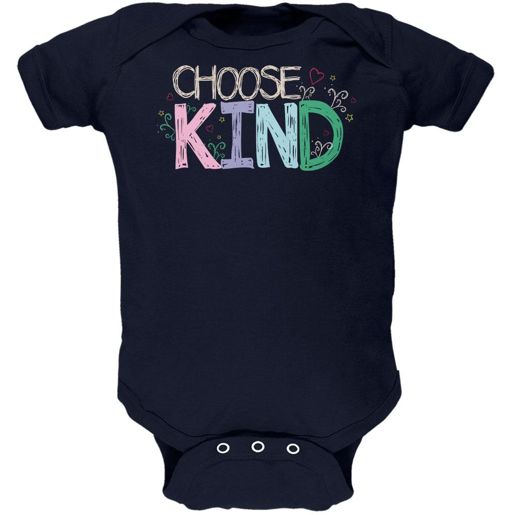 Anti-Bully Choose Kind Sketch Soft Baby One Piece Baby One Piece Old Glory 0-3M Navy