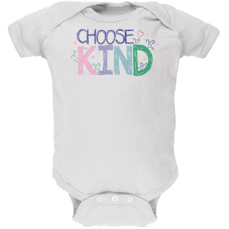 Anti-Bully Choose Kind Sketch Soft Baby One Piece Baby One Piece Old Glory 0-3M White