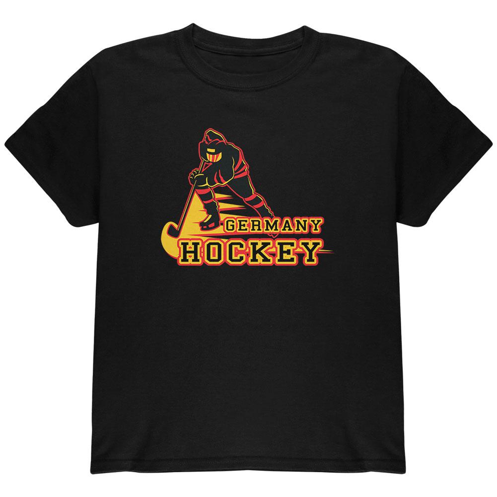 Fast Hockey Player Country Germany Youth T Shirt Youth T-Shirts Old Glory LG Black