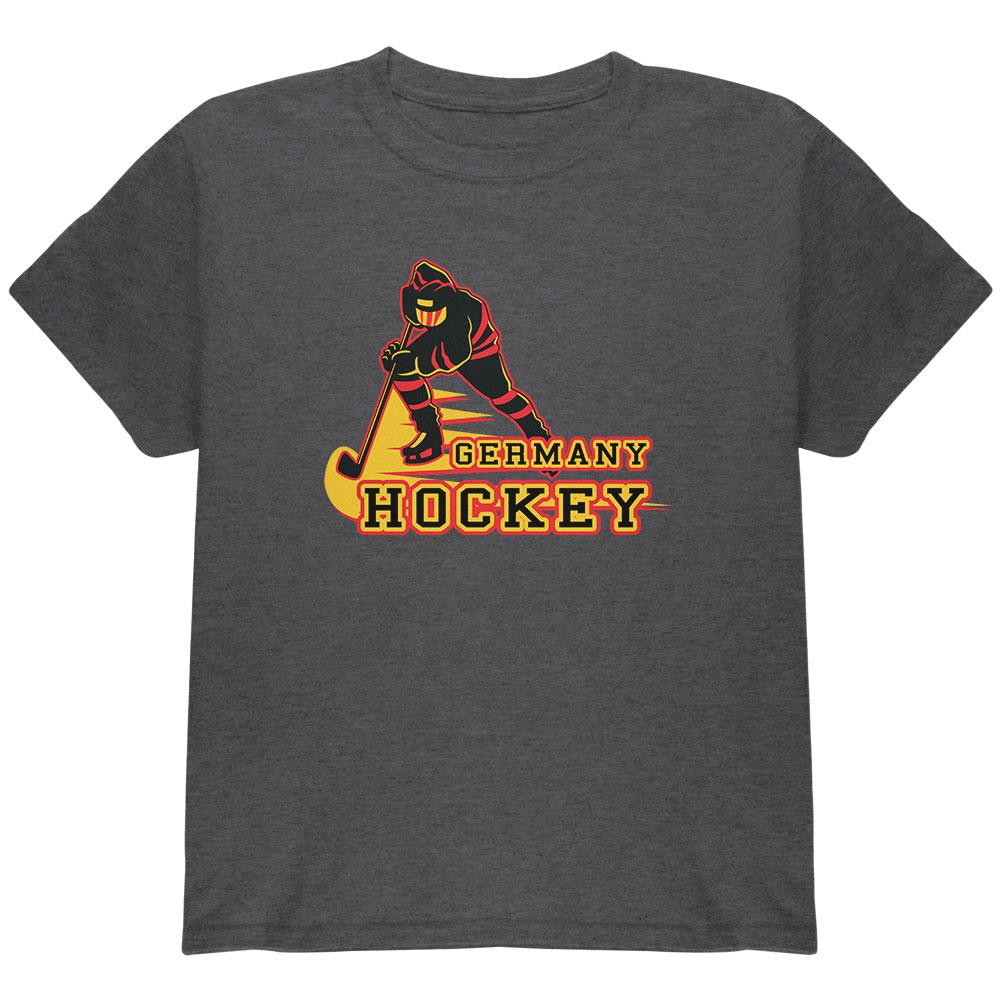 Fast Hockey Player Country Germany Youth T Shirt Youth T-Shirts Old Glory LG Dark Heather