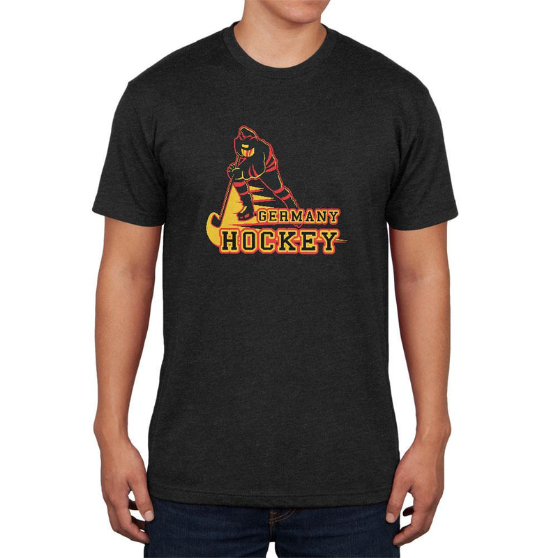 Fast Hockey Player Country Germany Mens Soft T Shirt Men's T-Shirts Old Glory 2XL Vintage Black