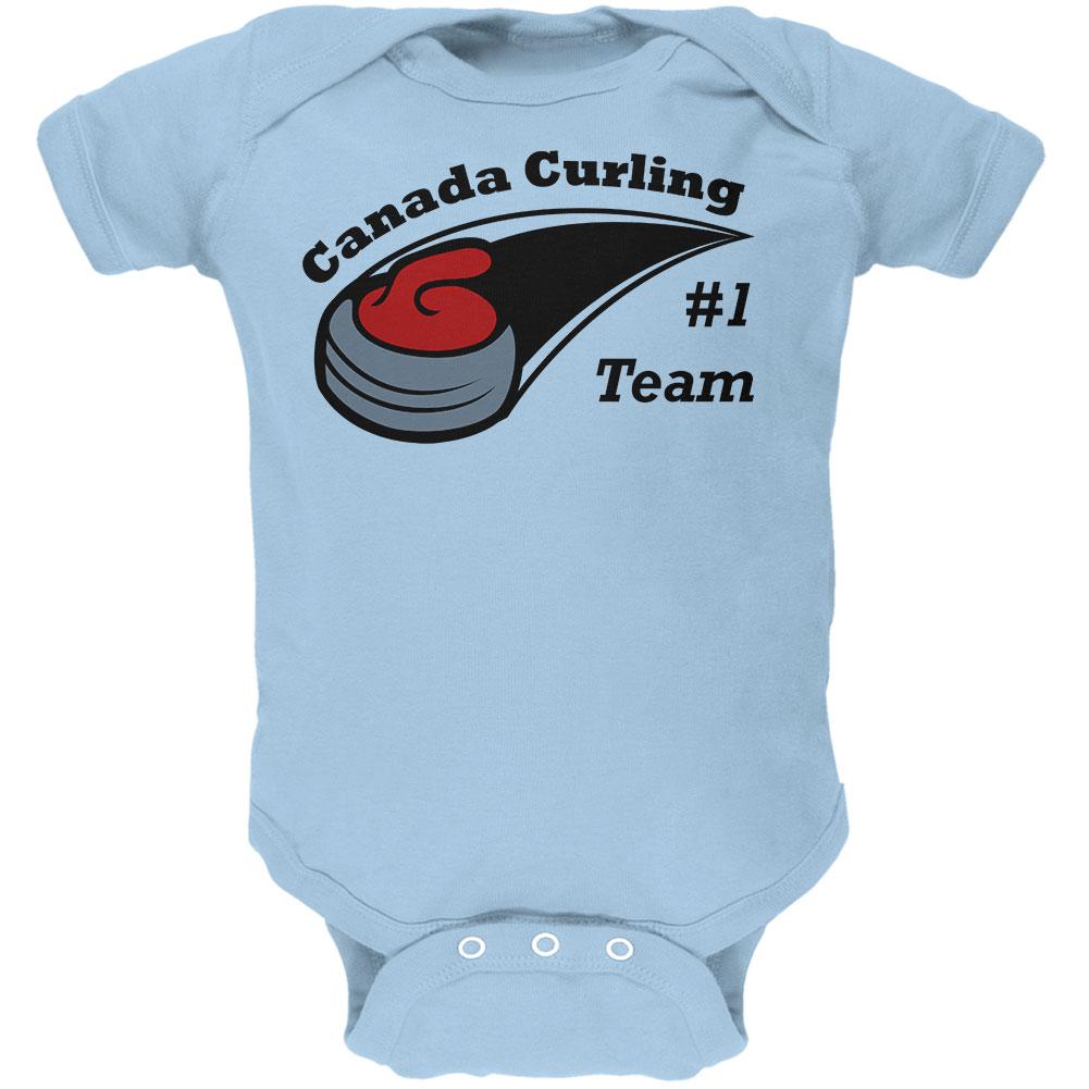 Winter Games Curling Team Canada Soft Baby One Piece Baby One Piece Old Glory 0-3M Light Blue