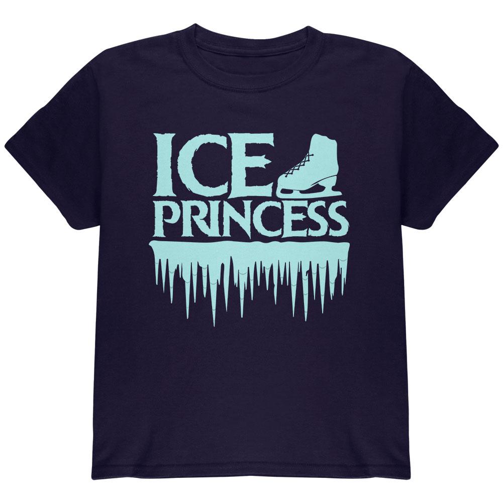 Ice Princess Figure Skating Youth T Shirt Youth T-Shirts Old Glory LG Navy